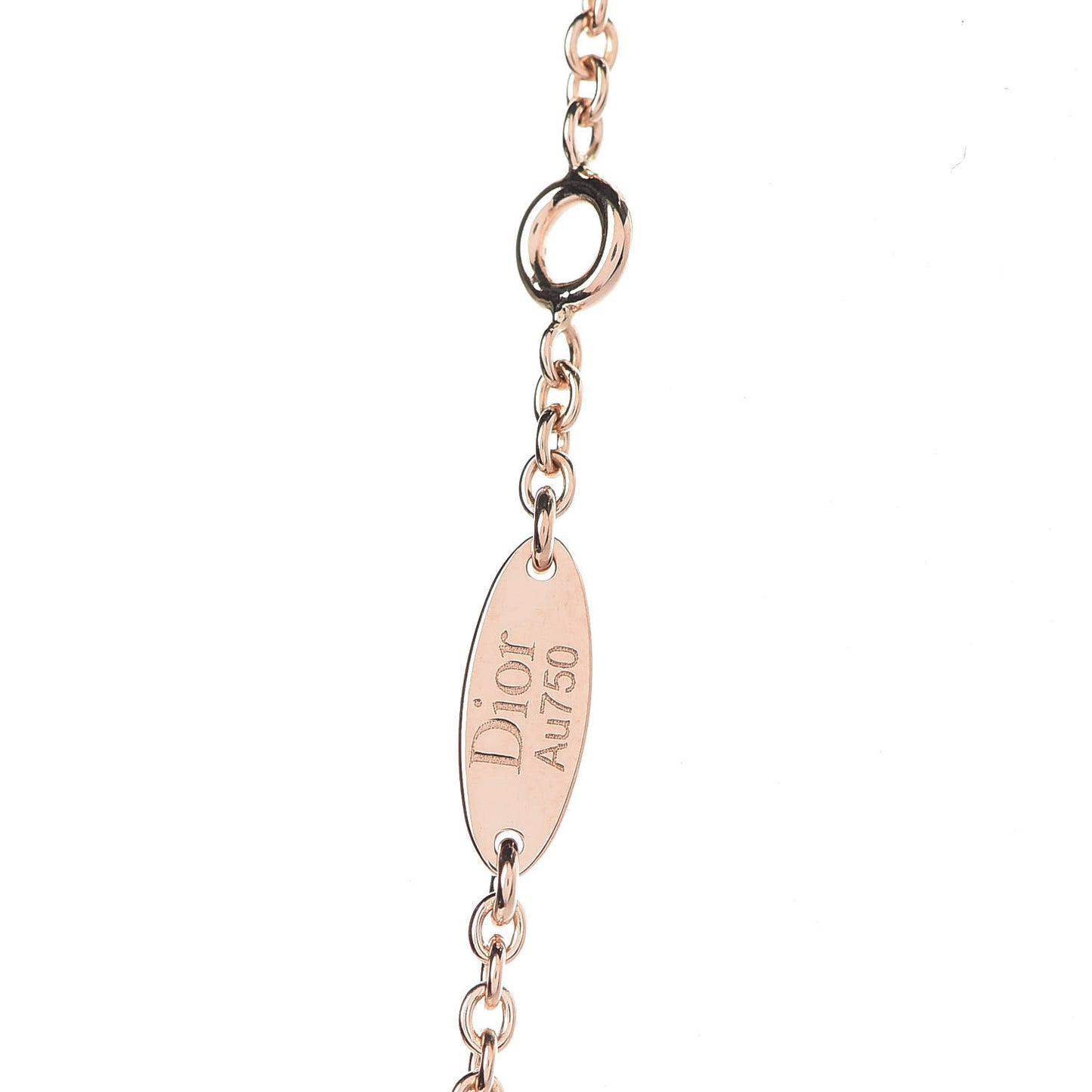18K Rose Gold Diamond Black Onyx Rose Des Vents Necklace