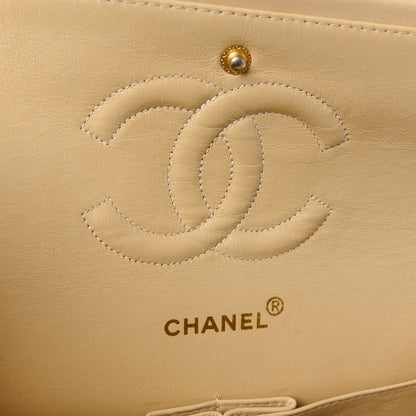 Chanel Lambskin Quilted Medium Double Flap Beige 6 of 17