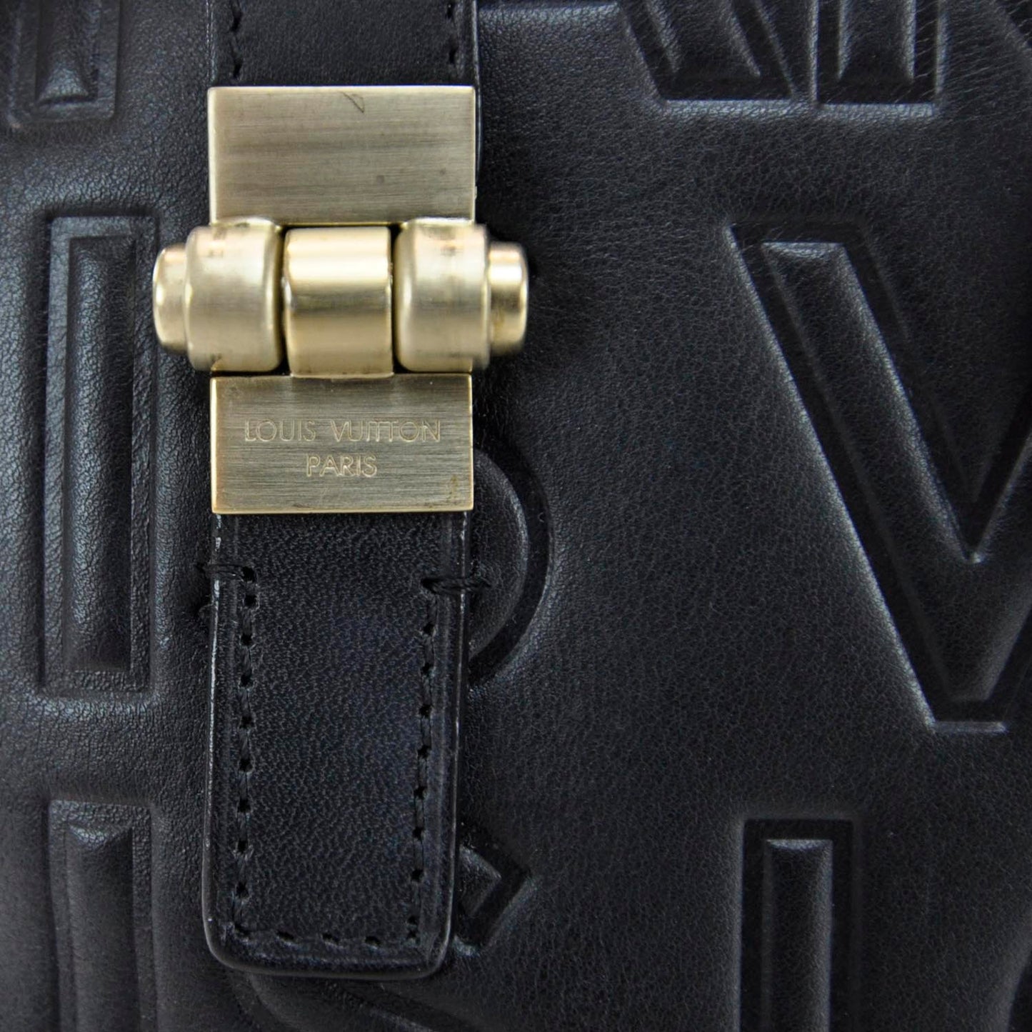 Calfskin Embossed Speedy Cube 30 Black