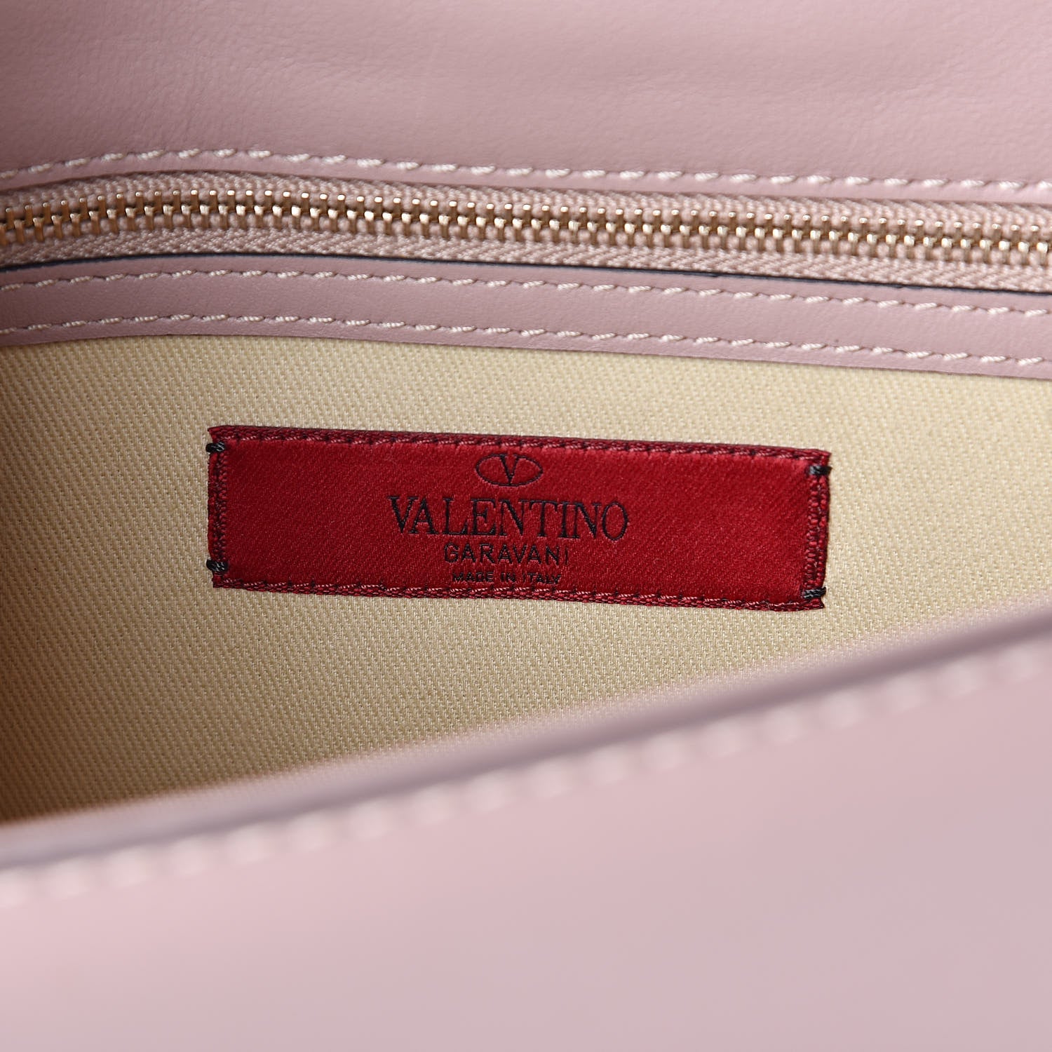 Valentino Garavani Vitello Medium Glam Lock Rockstud Flap Poudre 6 of 12