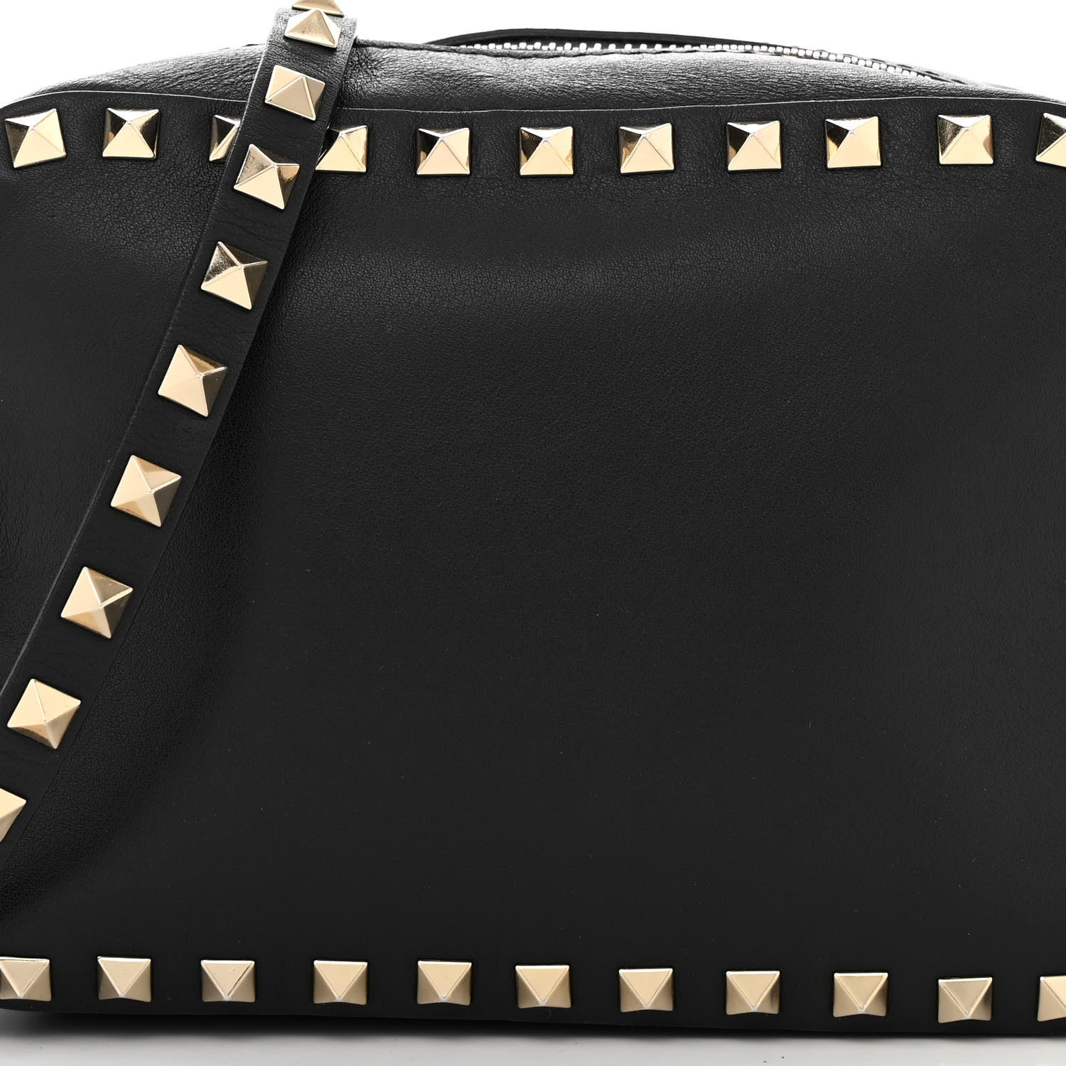 Valentino Garavani Calfskin Rockstud Camera Crossbody Bag Black 7 of 10