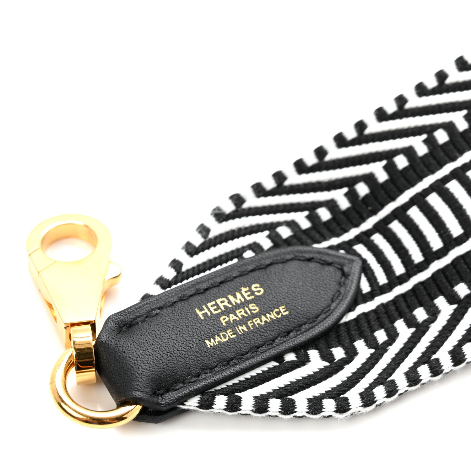 Hermes Toile Swift 50mm Sangle Cavale Shoulder Strap Black Ecru 4 of 6