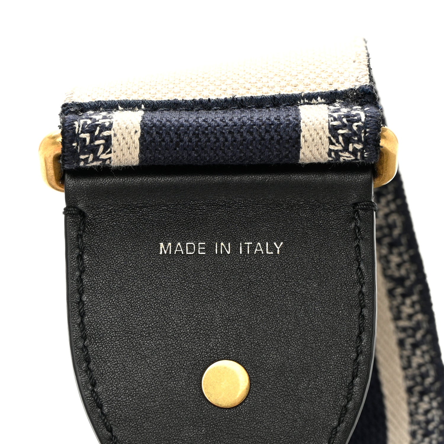 Christian Dior Canvas Embroidered Shoulder Strap Black 4 of 5