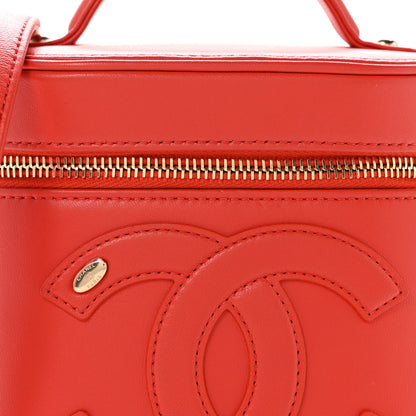 Chanel Lambskin Timeless Vanity Cosmetic Case Red 8 of 12