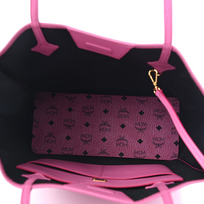 MCM Visetos Kira North South Shopper Tote Pink 5 of 8