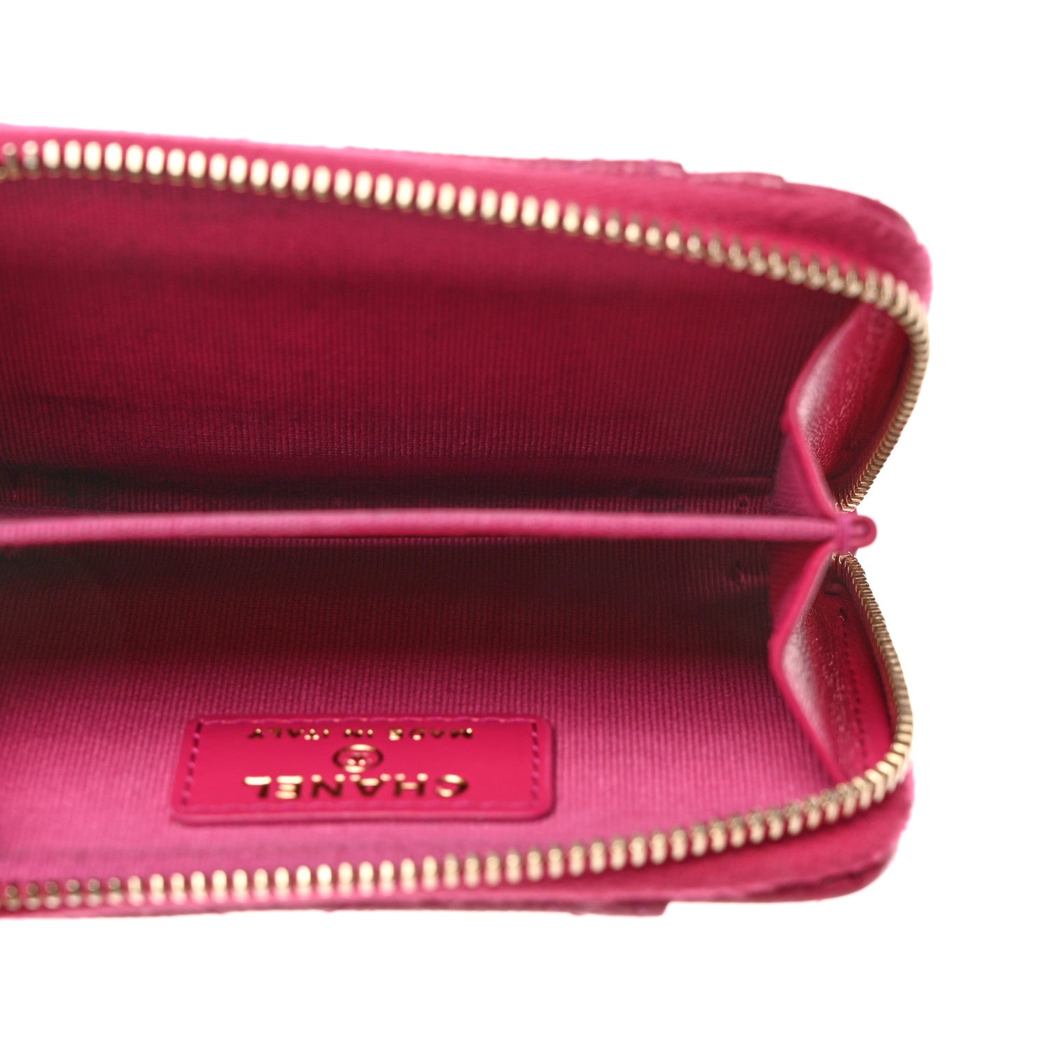 Chanel Caviar Quilted Zip Card Holder Fuchsia 5 of 7