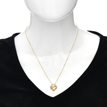 Van Cleef & Arpels 18K Yellow Gold Guilloche Vintage Alhambra Pendant Necklace 2 of 4