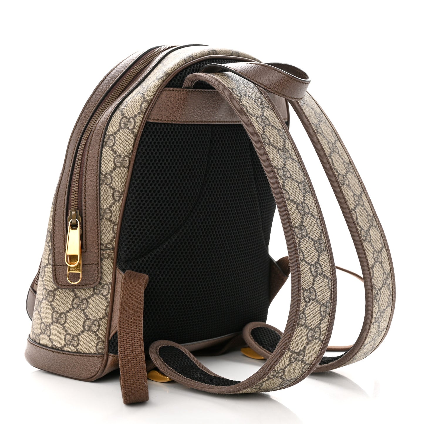 GG Supreme Monogram Calfskin Web Small Ophidia Day Backpack Beige Ebony New Acero