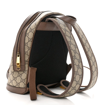 Gucci GG Supreme Monogram Calfskin Web Small Ophidia Day Backpack Beige Ebony New Acero 3 of 10