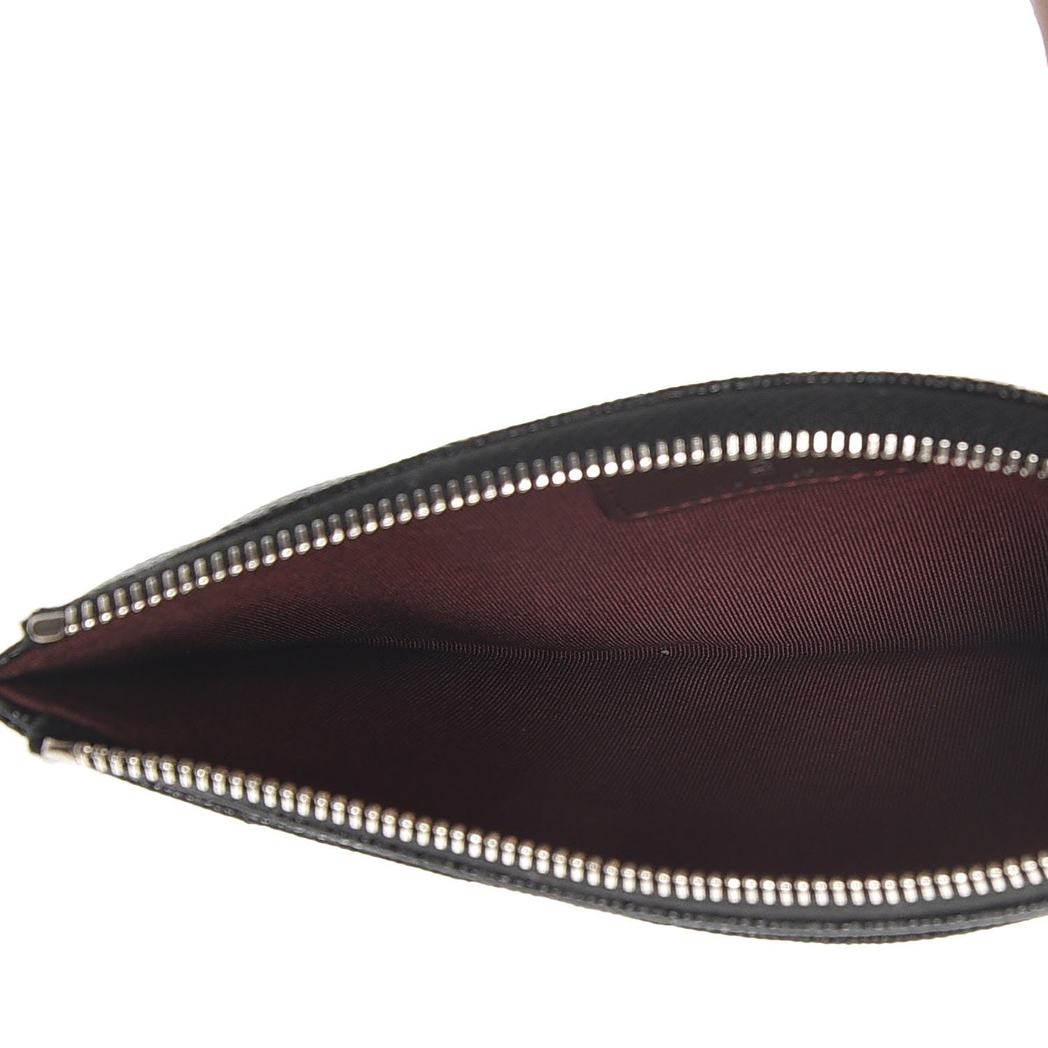 Chanel Caviar Chevron Quilted Zip Pouch Black 5 of 8