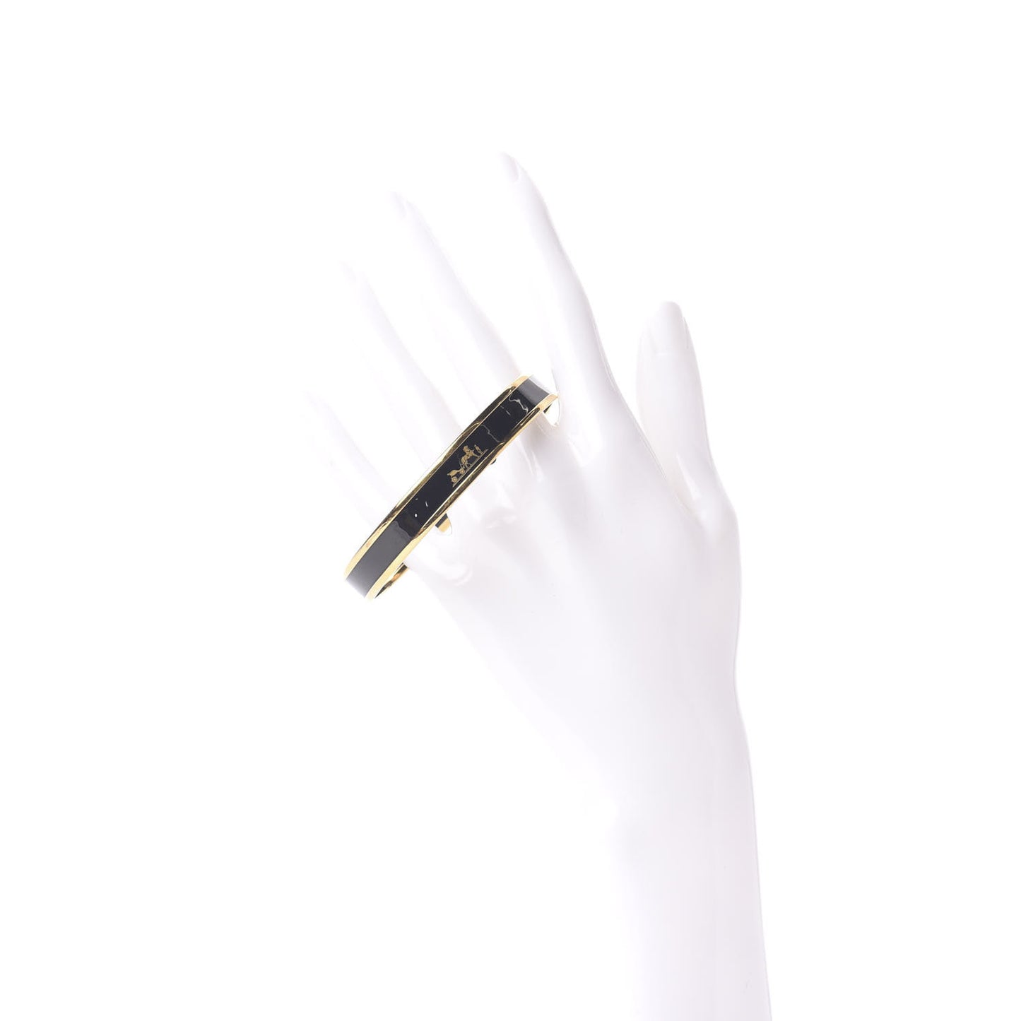 Enamel Printed Narrow Caleche Bracelet 70 Black