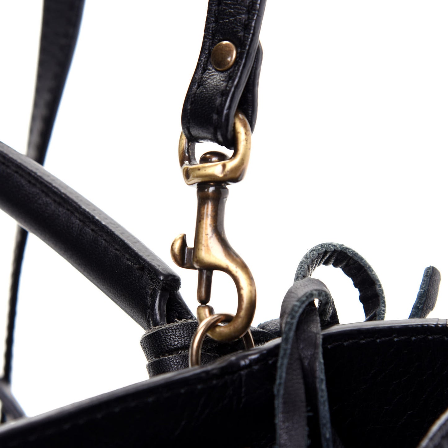 Calfskin Papier Mini A4 Tote Black