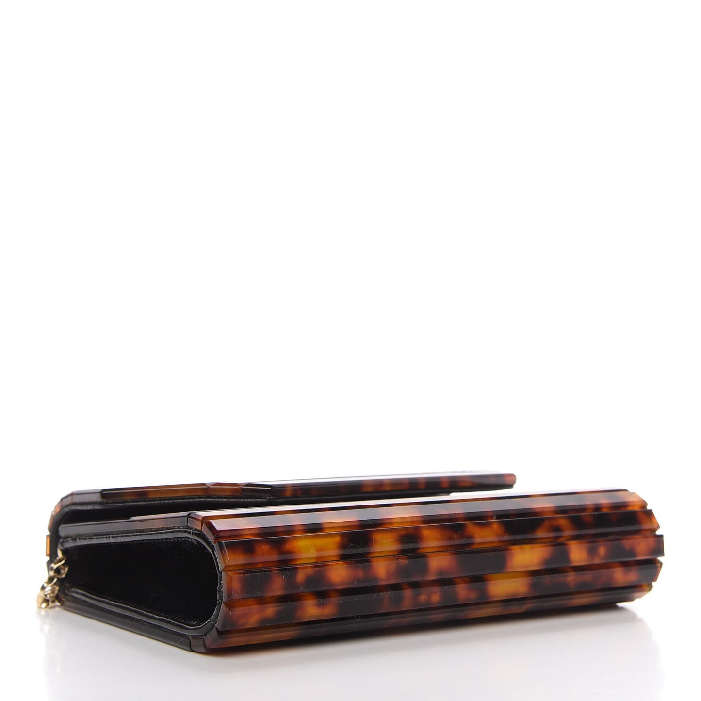 Acrylic Tortoiseshell Candy Clutch Brown