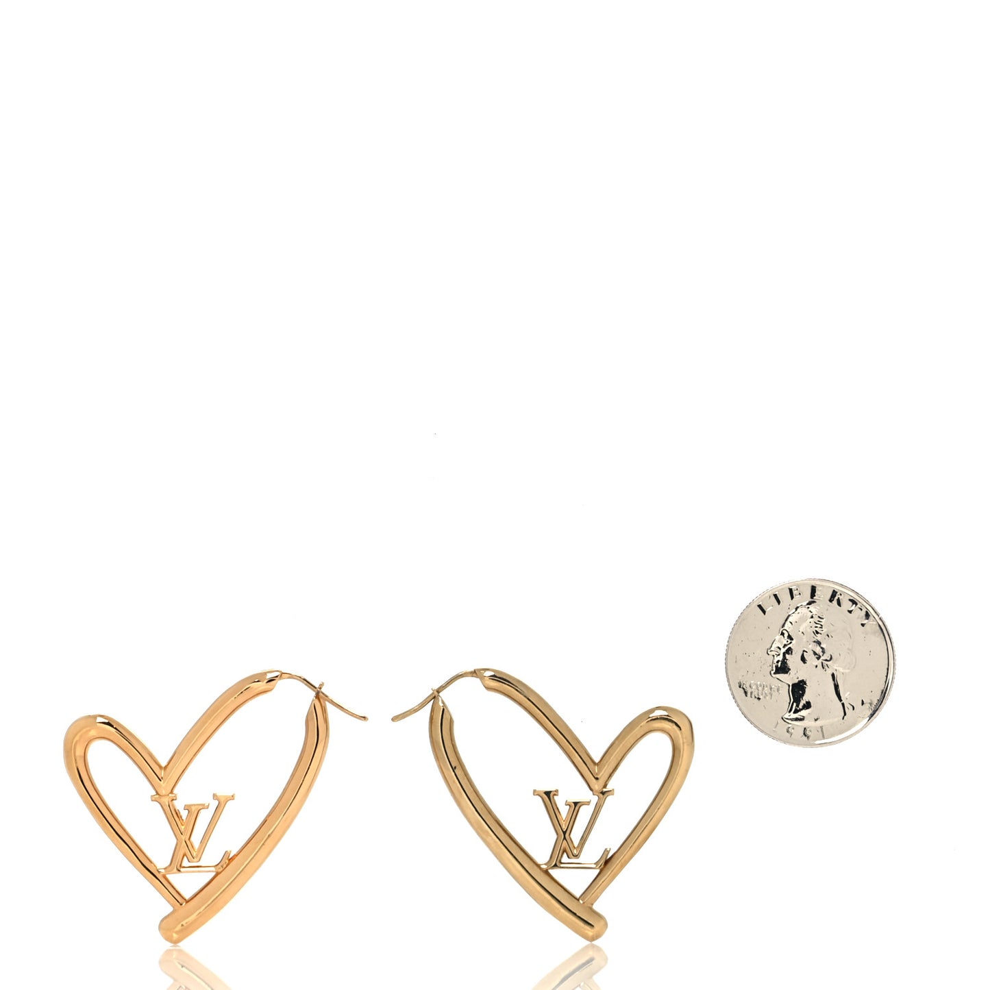 Fall In Love Heart Earrings PM Gold