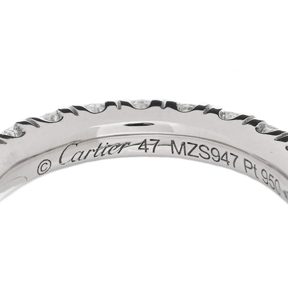 Cartier Platinum Diamond 2.6mm Etincelle de Cartier Wedding Band Ring 47 4 4 of 5