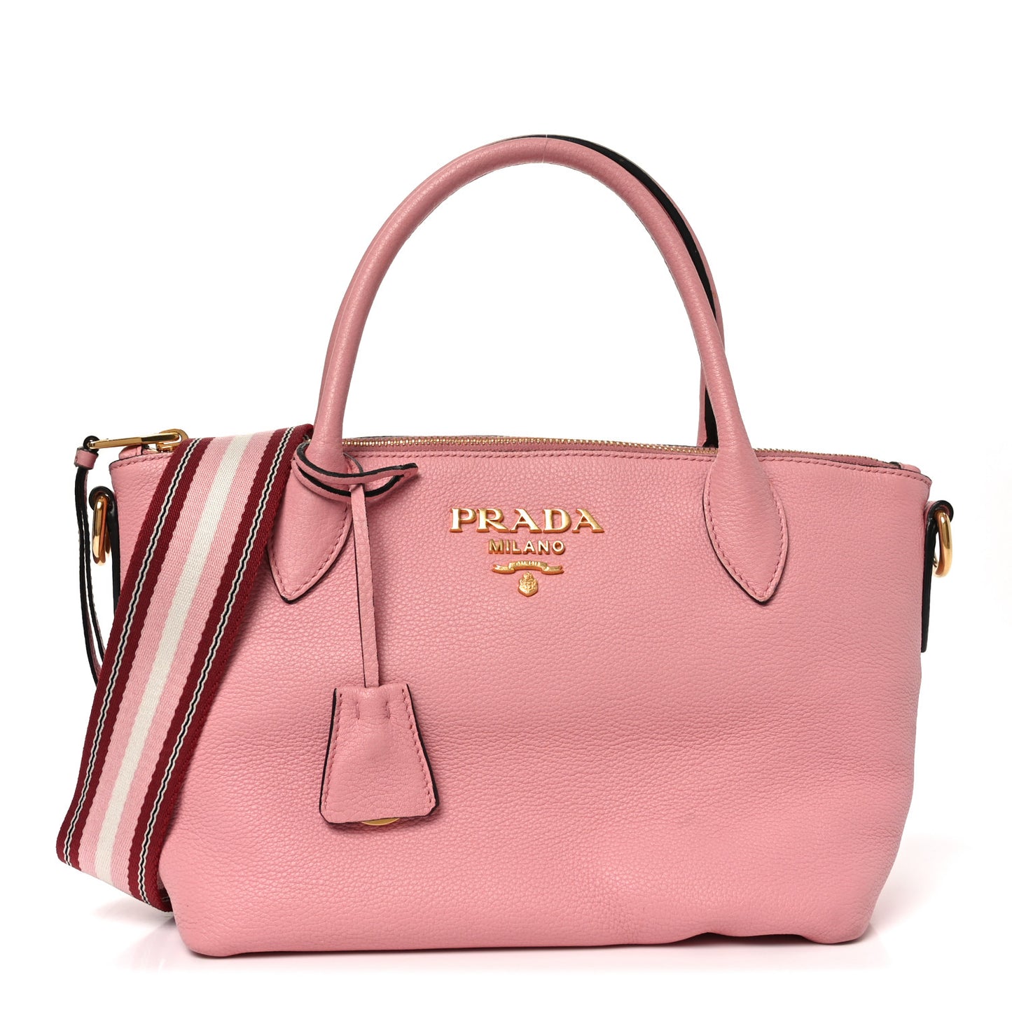 Vitello Daino Top Handle Zip Tote Petalo