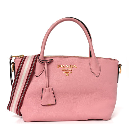 Prada Vitello Daino Top Handle Zip Tote Petalo 1 of 9