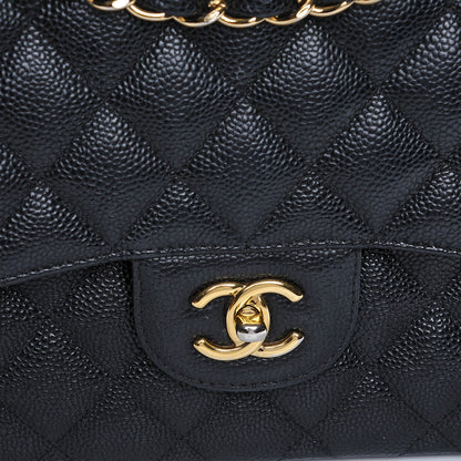 Chanel Caviar Quilted Jumbo Double Flap Black 9 of 10
