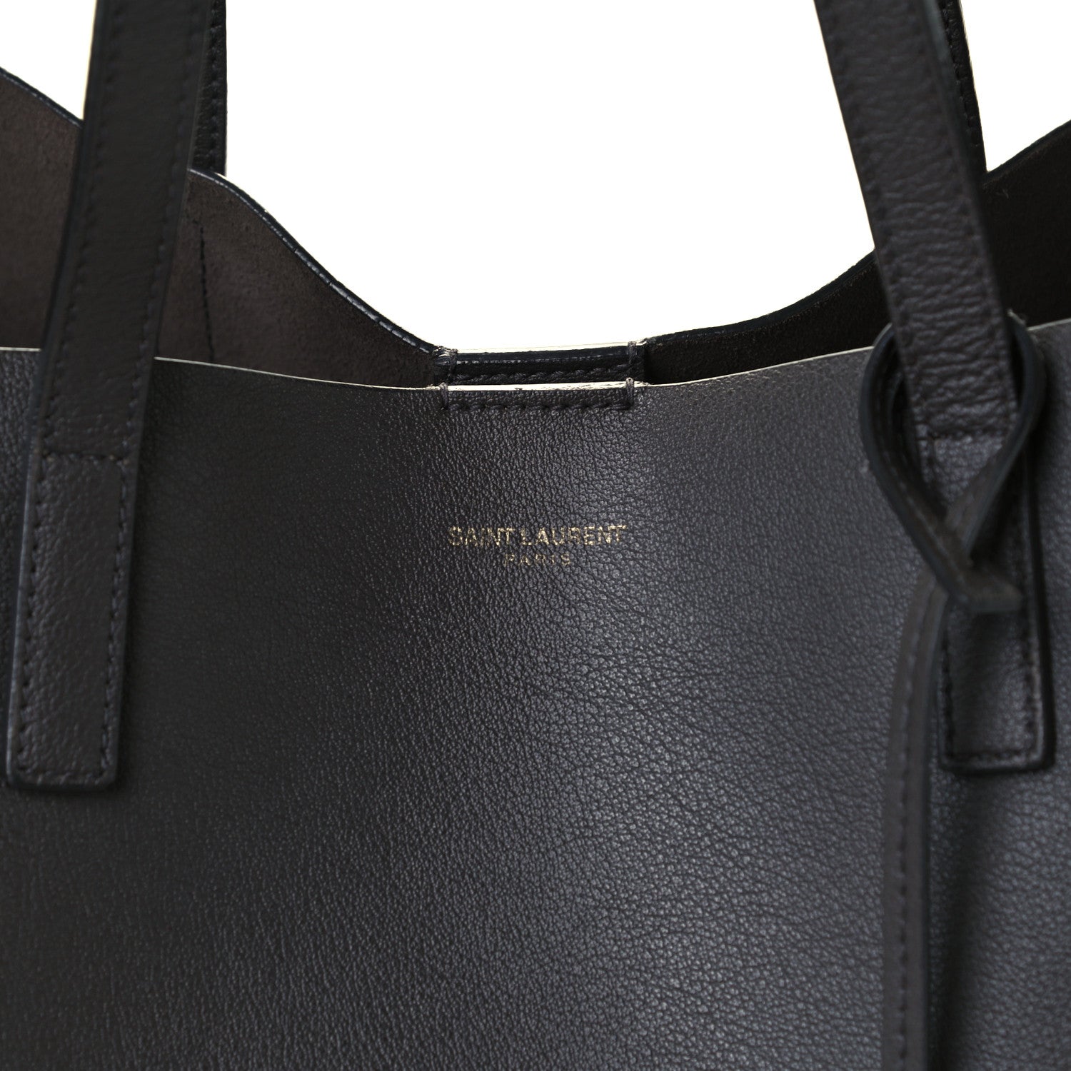 Saint Laurent Calfskin Large Shopping Tote Coal 7 of 10