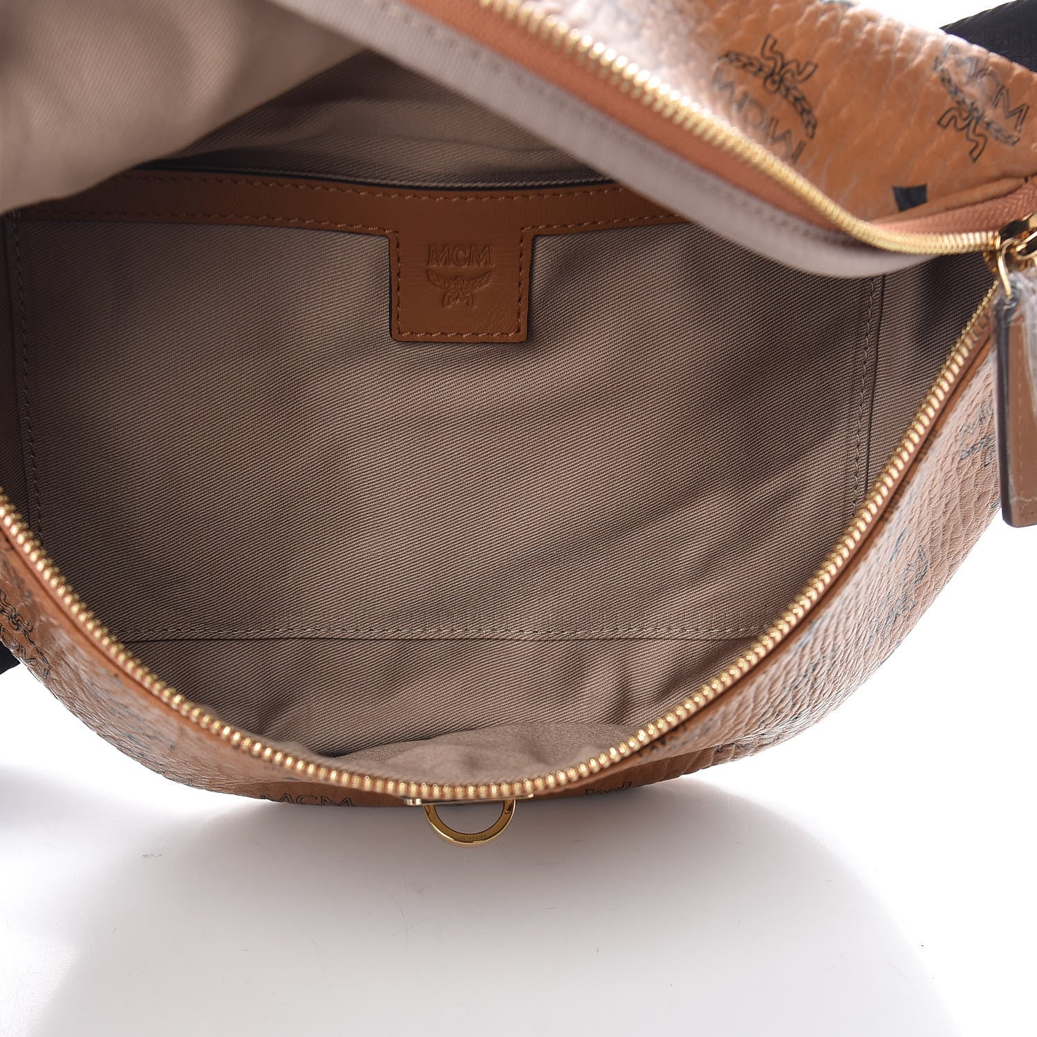 MCM Visetos Medium Fusten Belt Bag Cognac 5 of 10