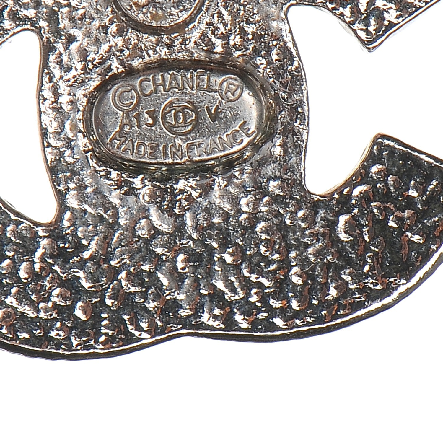 Chanel Crystal CC Earrings Silver 5 of 6