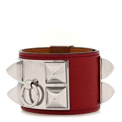 Hermes Epsom Collier De Chien CDC Bracelet XS Rouge Grenat 1 of 5