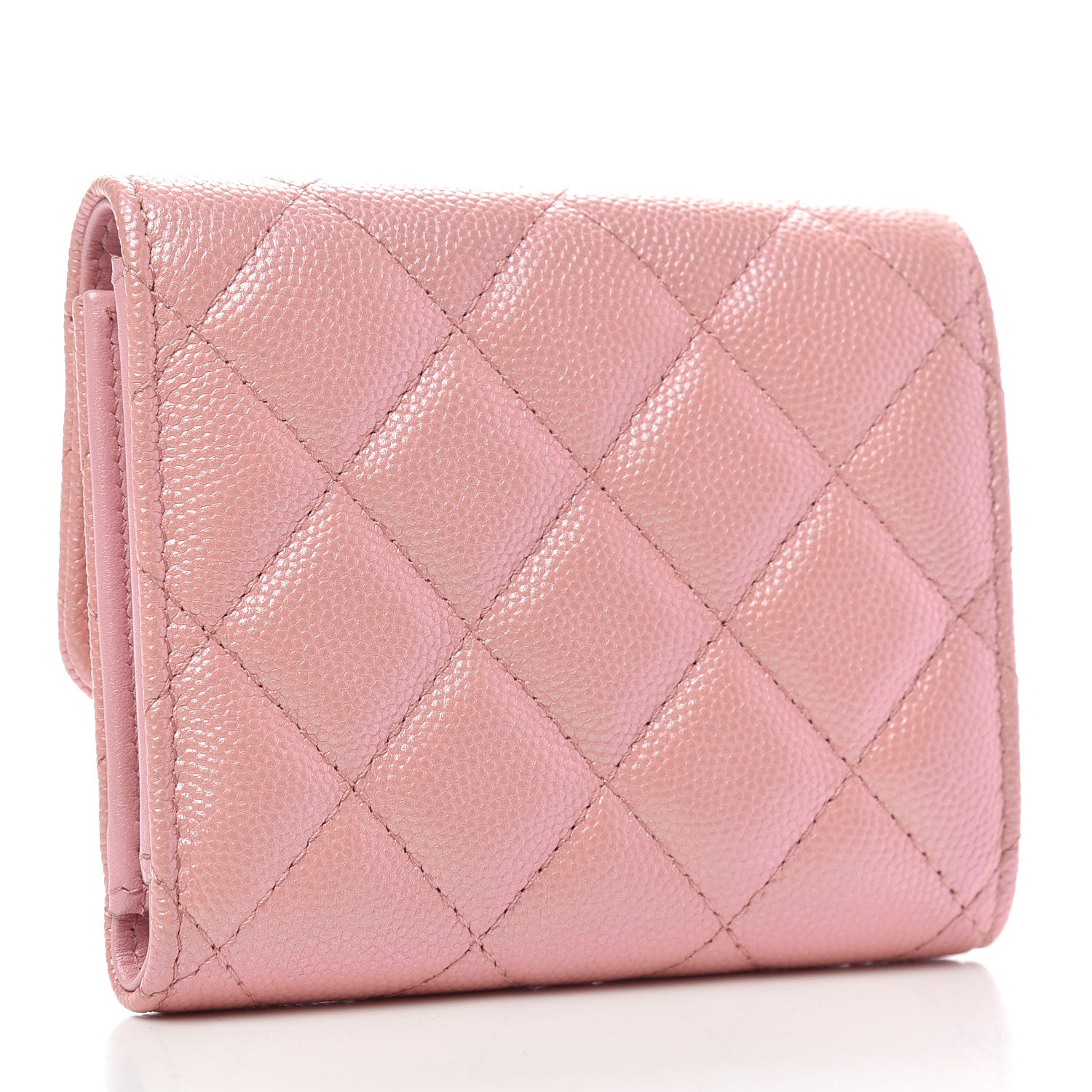 Chanel Iridescent Caviar Quilted Small Flap Wallet Rose Pink 3 of 7