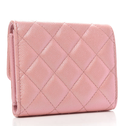 Chanel Iridescent Caviar Quilted Small Flap Wallet Rose Pink 3 of 7
