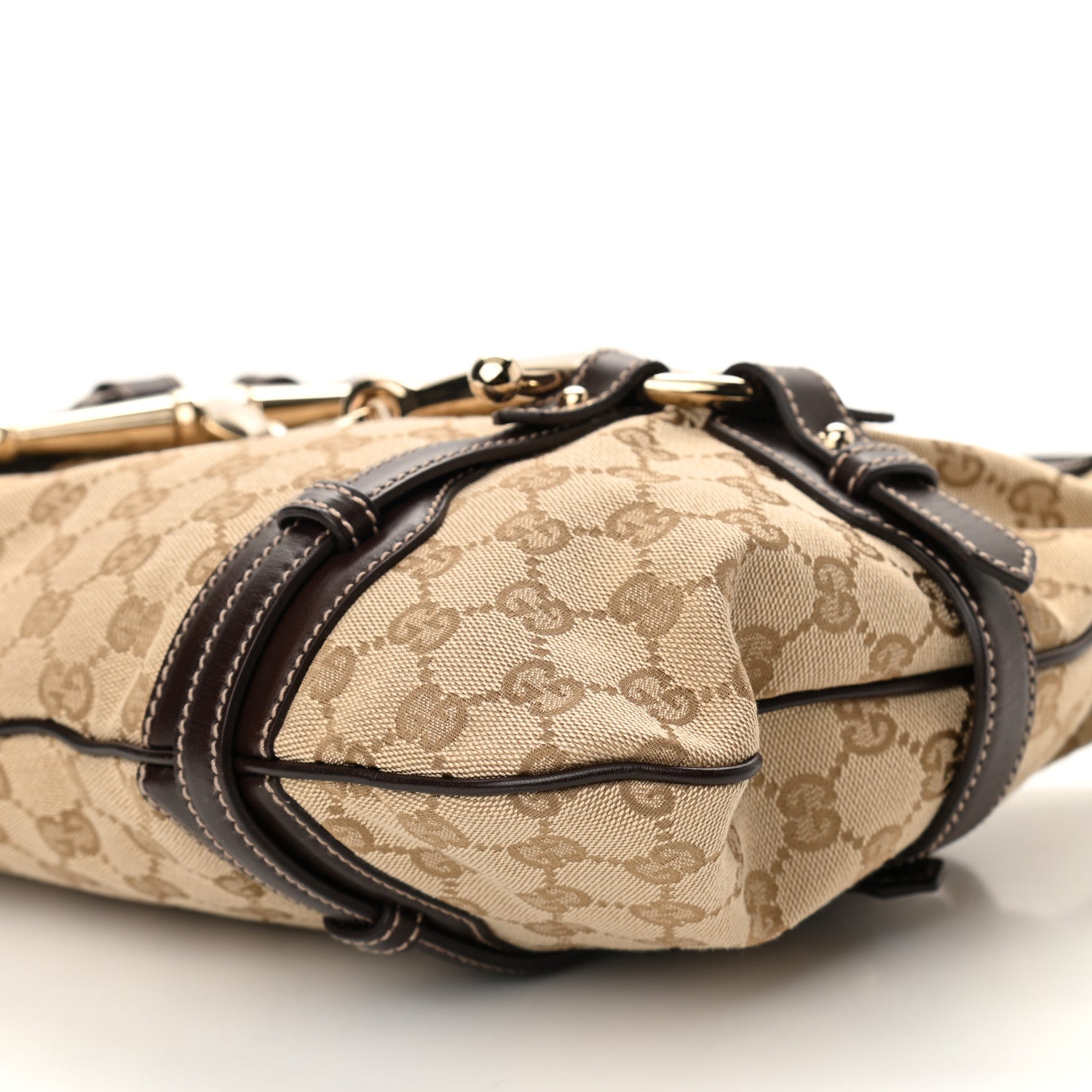 Gucci Monogram Large Horsebit 85th Anniversary Hobo Dark Brown 9 of 9