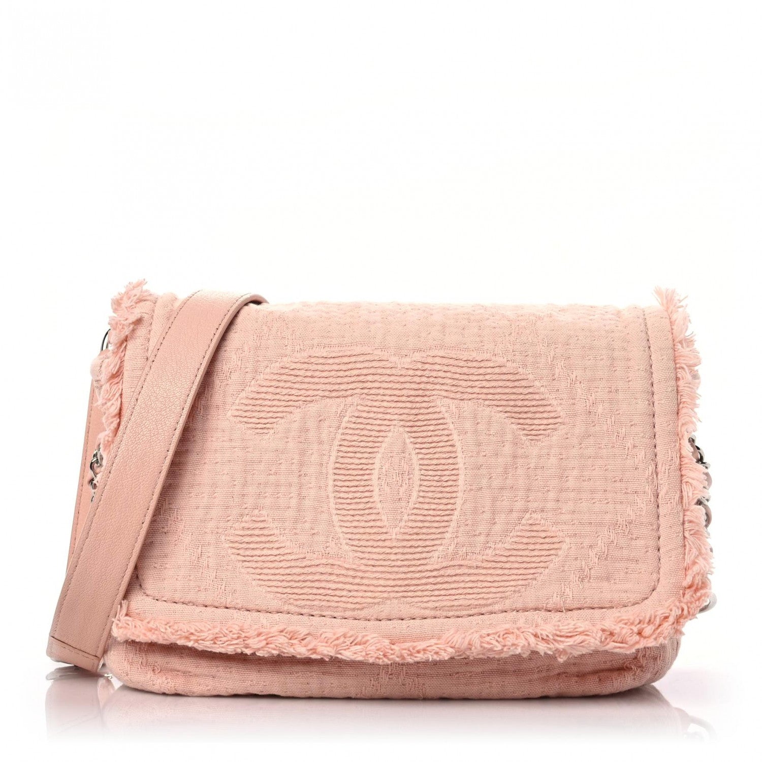 Chanel Canvas Flap Messenger Light Pink 1 of 11
