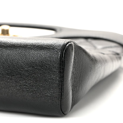Chanel Shiny Crumpled Calfskin Quilted Mini 31 Shopping Bag Black 10 of 11