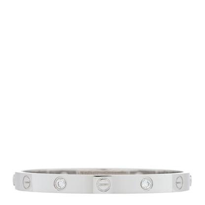 Cartier 18K White Gold 4 Diamond LOVE Bracelet 16 2 of 4