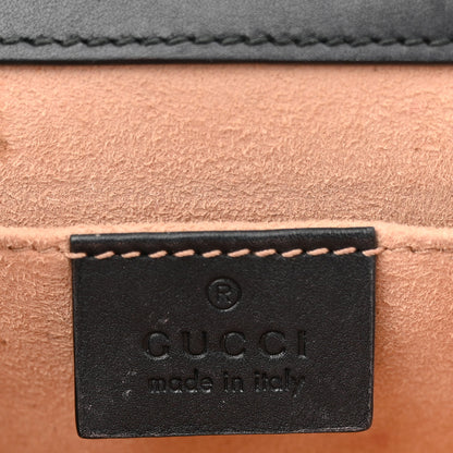 Gucci GG Supreme Monogram Bees Small Padlock Shoulder Bag Black 6 of 13