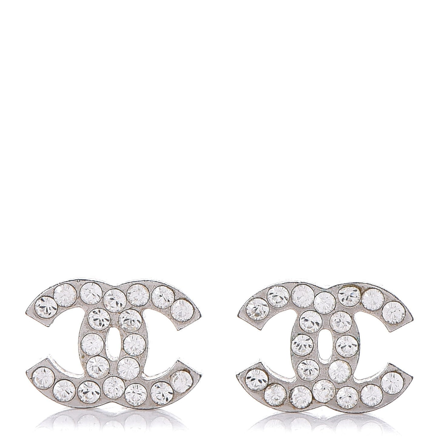 Crystal Timeless CC Earrings Silver