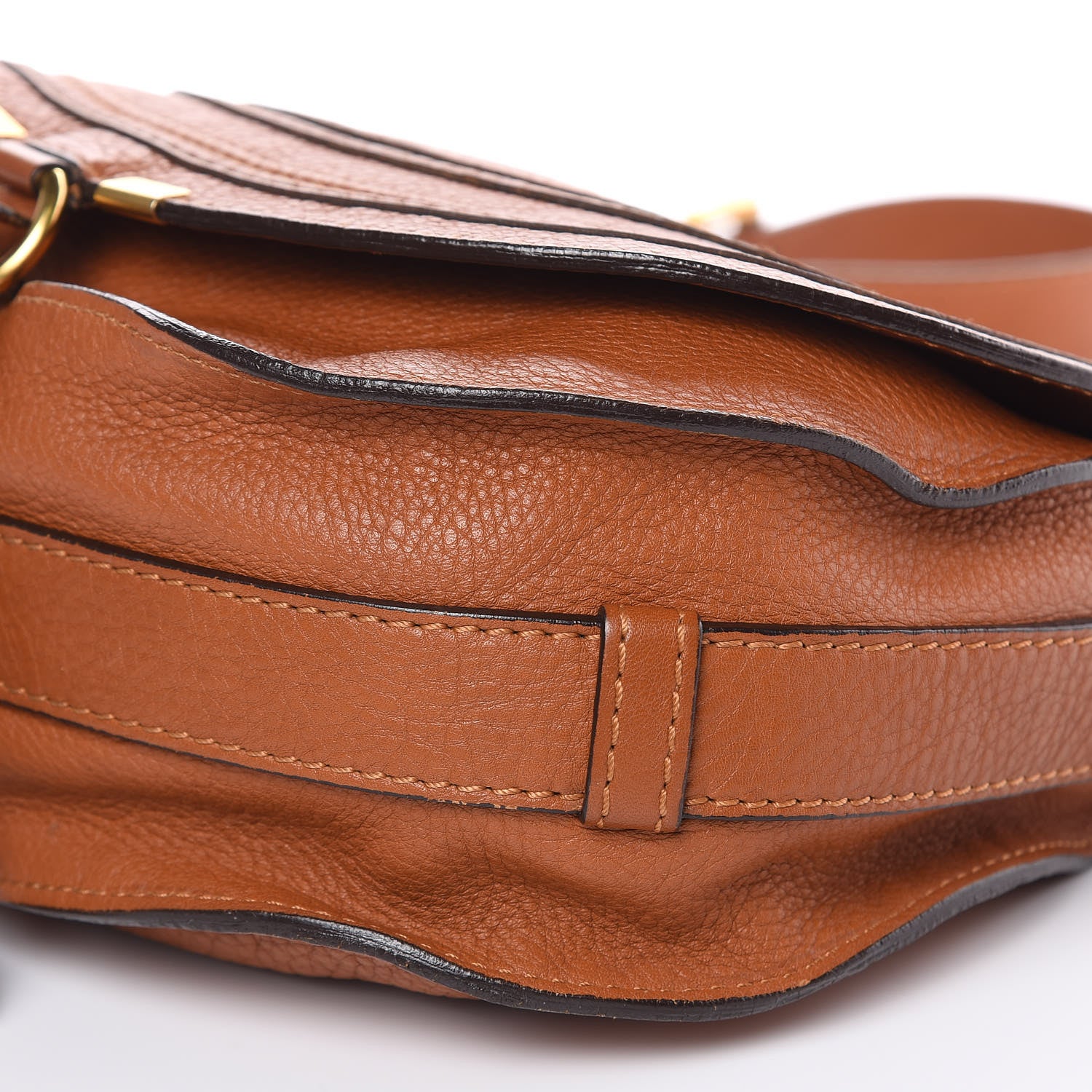 Chloe Calfskin Medium Marcie Round Crossbody Bag Tan 10 of 14