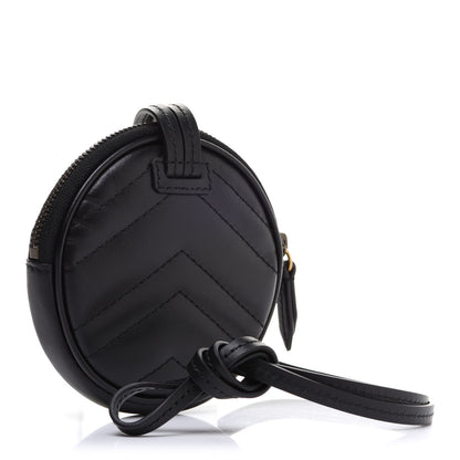 Gucci Calfskin Matelasse GG Marmont Round Mini Bag Black 2 of 9