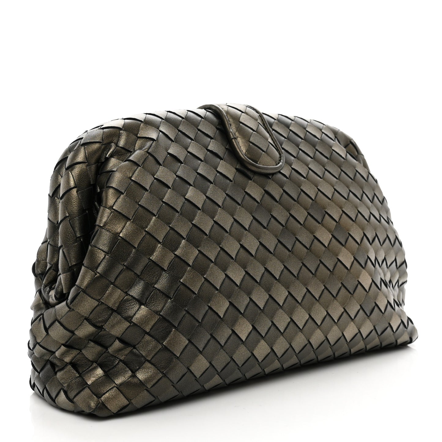 Nappa Intrecciato The Lauren 1980 Clutch Platinum