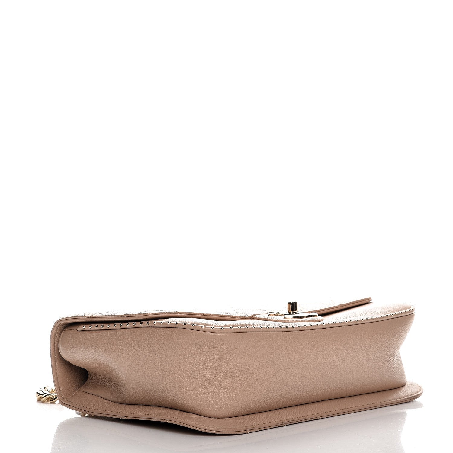 Chanel Caviar Quilted Large Studded Flap Beige 4 of 10
