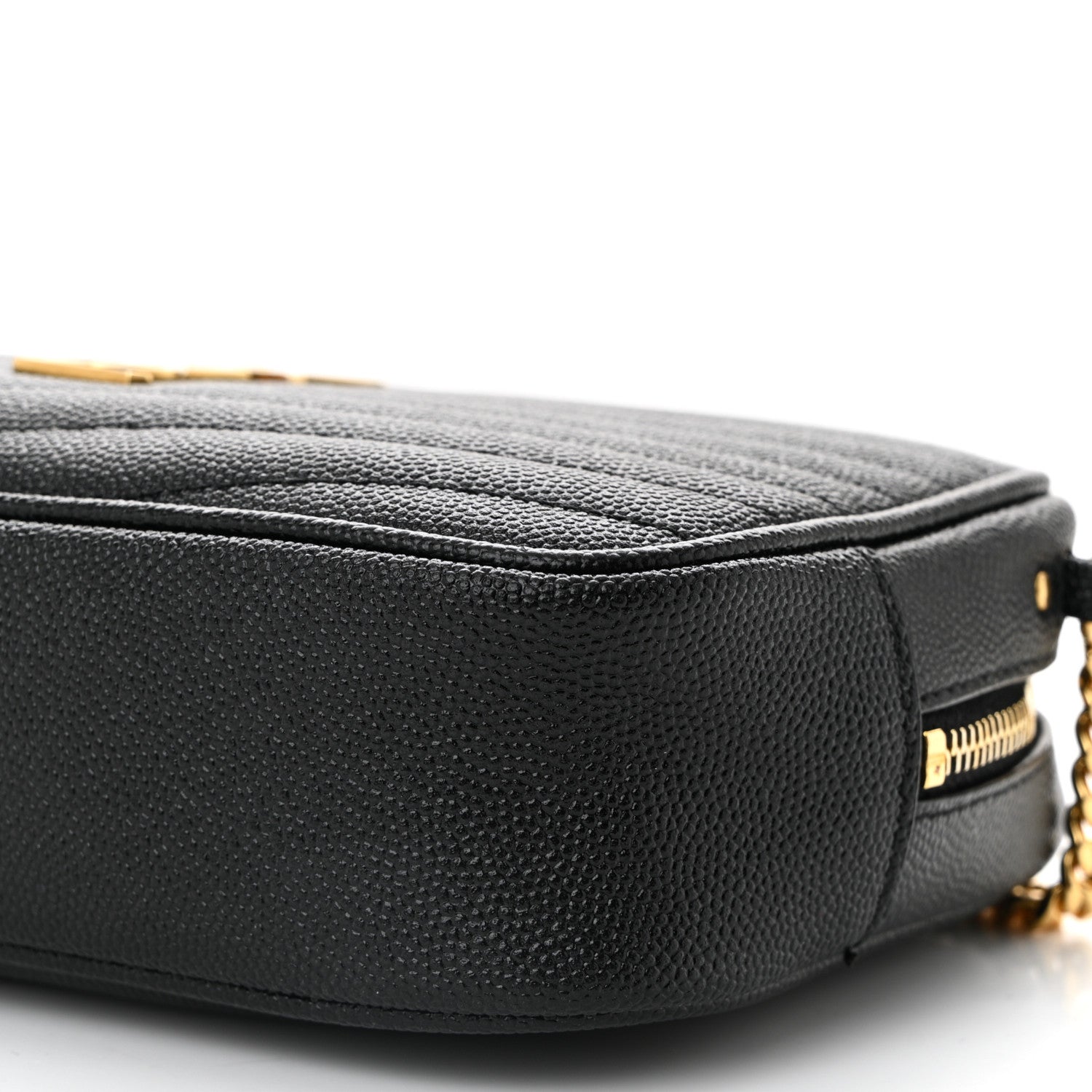 Saint Laurent Grain De Poudre Matelasse Monogram Mini Lou Camera Bag Black 10 of 11