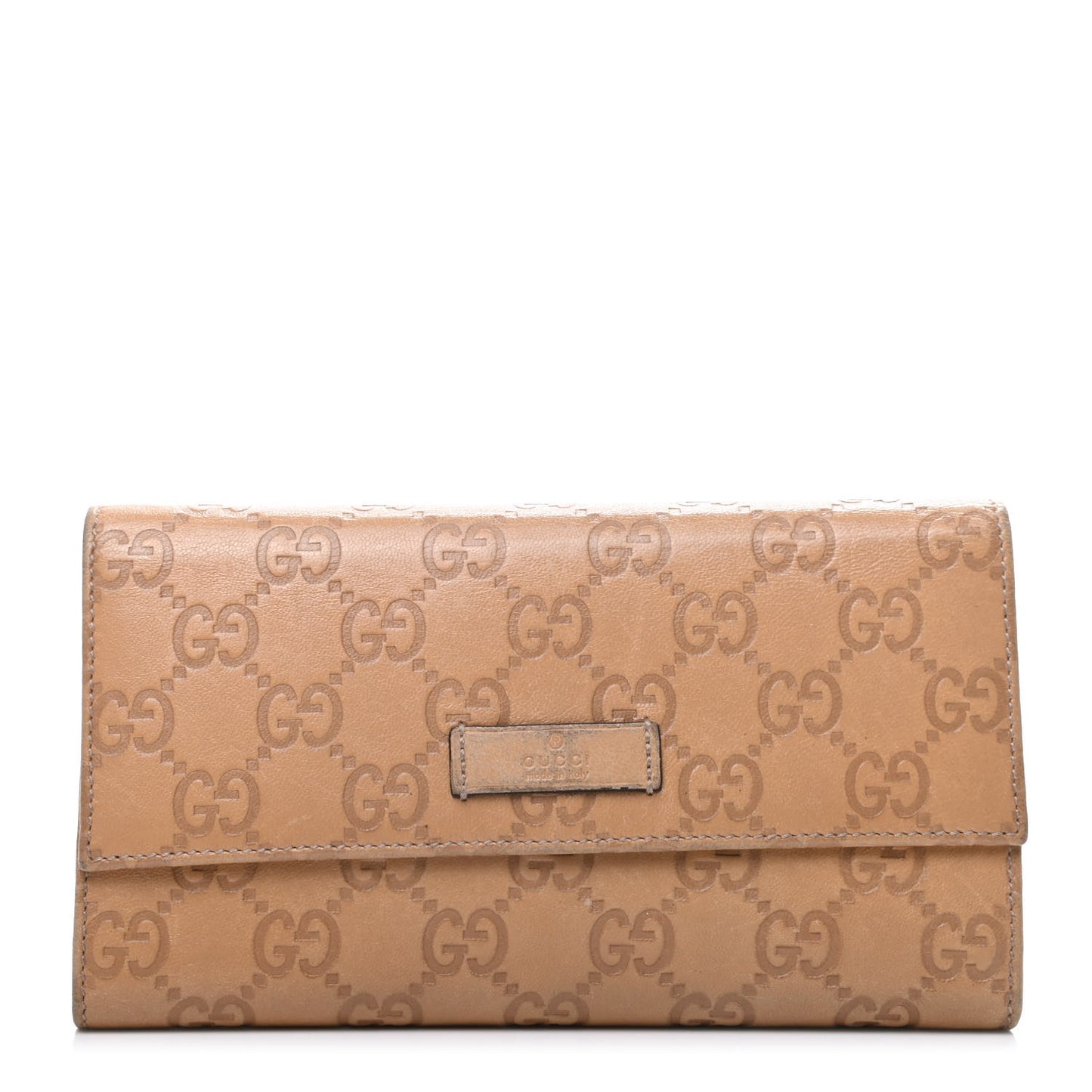 Guccissima Joy Continental Snap Oranizer Wallet Light Sand
