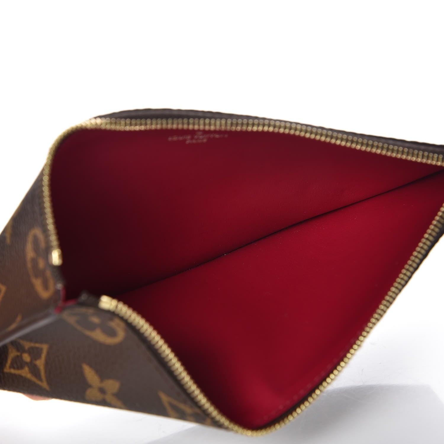 Louis Vuitton Monogram Felicie Chain Wallet Zippered Insert Fuchsia 5 of 6