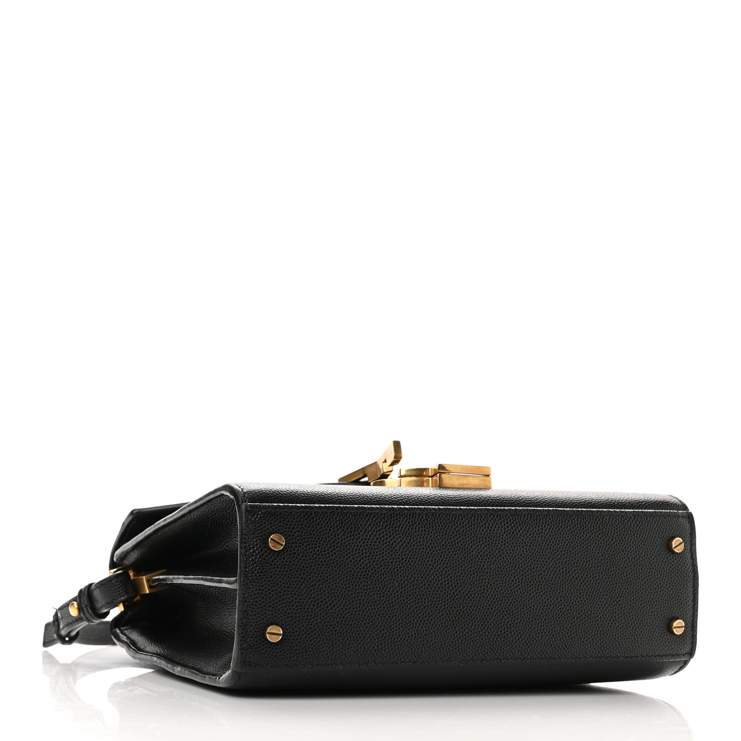 Saint Laurent Grain de Poudre Mini Classic Monogram Cassandra Top Handle Black 4 of 10