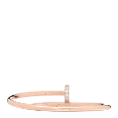 Cartier 18K Pink Gold Diamond Juste Un Clou Bracelet 16 2 of 5