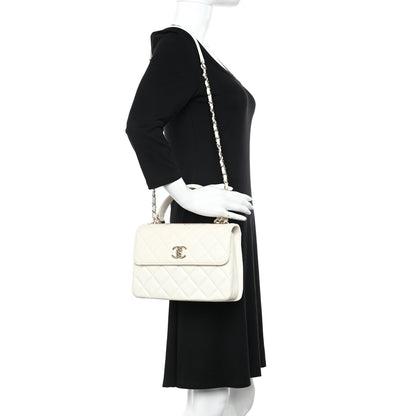 Chanel Lambskin Quilted Small Trendy CC Dual Handle Flap Bag White 2 of 10