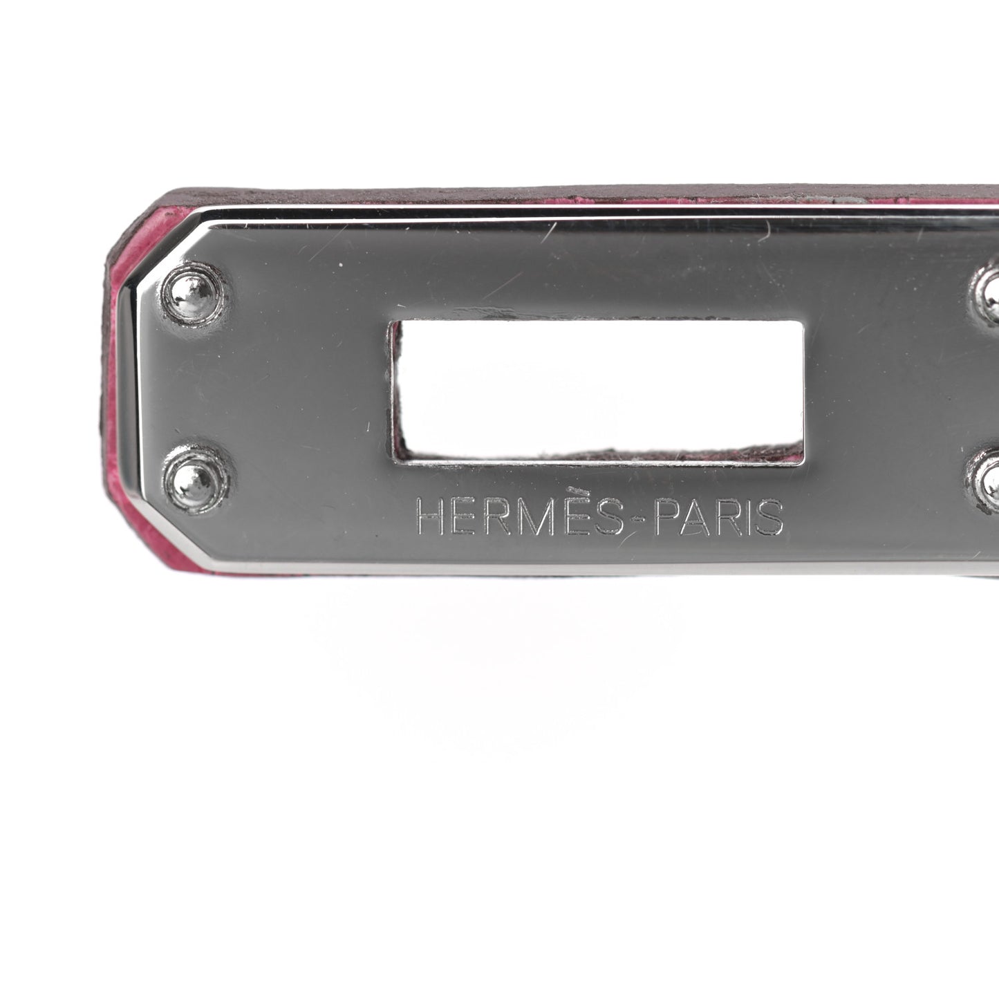 Shiny Alligator Kelly Pochette Fuchsia