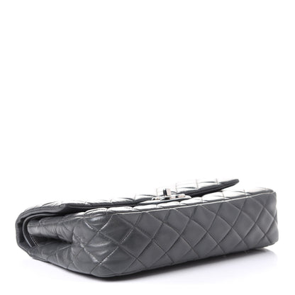 Chanel Lambskin Quilted Medium Double Flap Dark Grey 4 of 10
