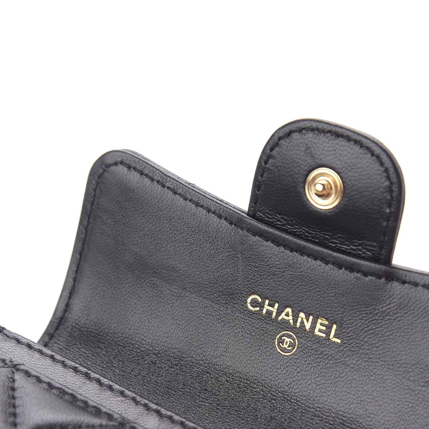 Chanel Lambskin Quilted Flap Card Holder Black 10 of 11