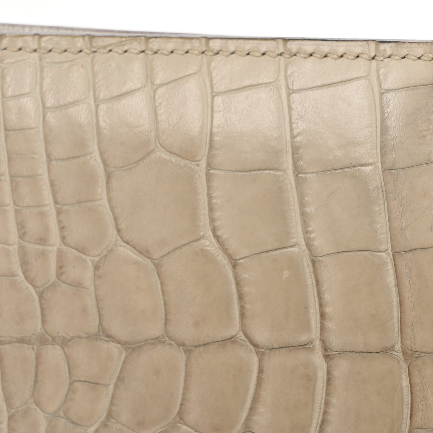 Shiny Alligator MC2 Copernic Compact Wallet Gris Tourterelle