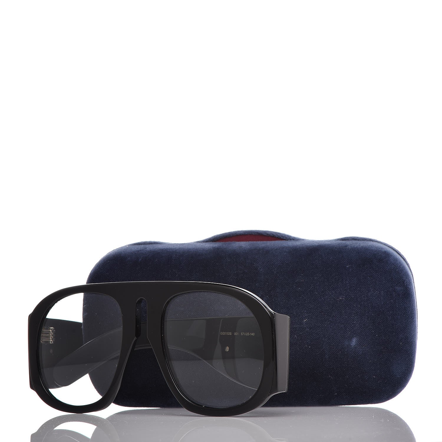 Gucci Oversized Aviator Sunglasses GG0152S Black 7 of 7