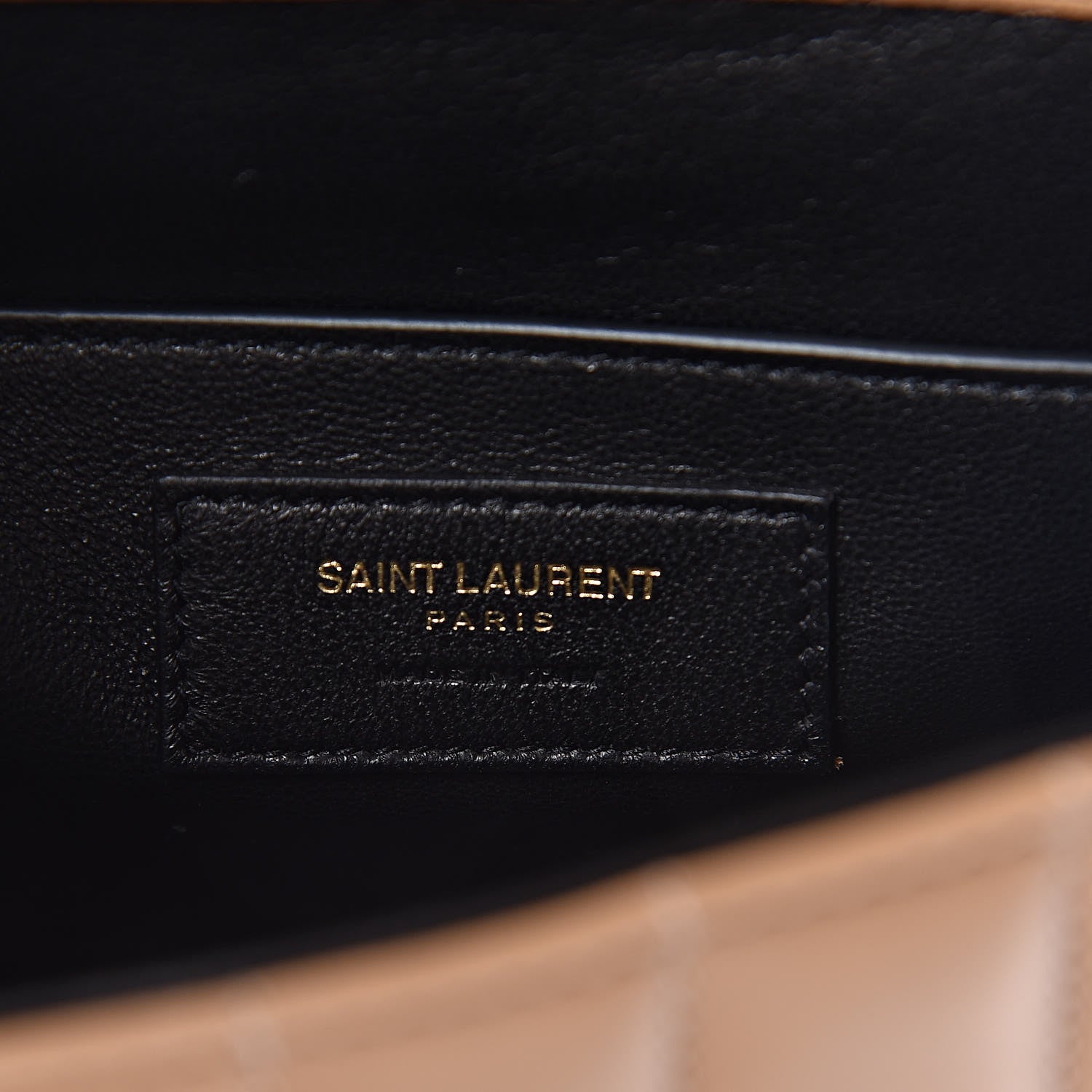Saint Laurent Lambskin Matelasse Monogram Medium Vicky Chain Bag Brown 7 of 10